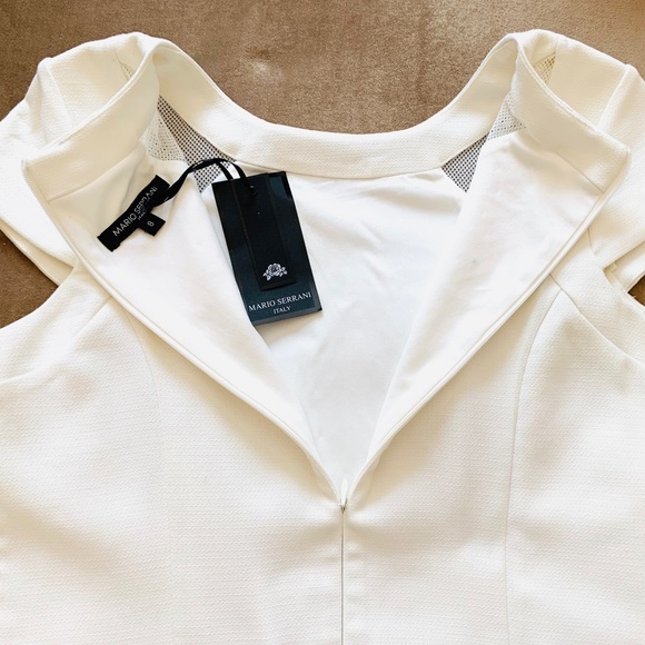 New! Mario Serrani of Italy Beautiful White Dress - Picture 13 of 16